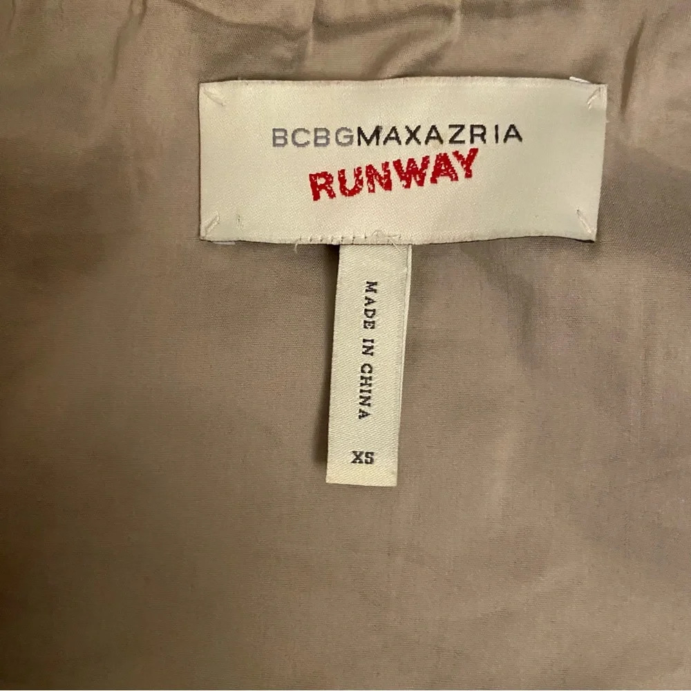 BCBGMAXAZRIA Runway Military Utility Jacket Y2K Grunge Boho Army Olive Green XS - Picture 14 of 16